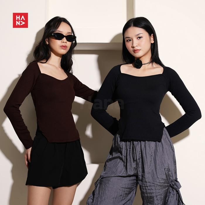 (Expert) Hana Fashion - Millie Long Sleeve Top/Atasan Casual Wanita - TS711
