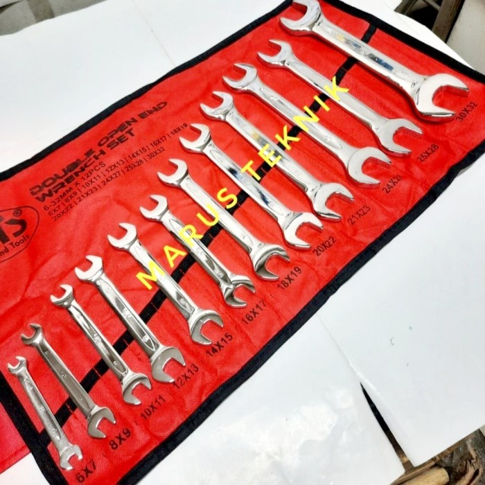 Terbaik Kunci Pas Set 12Pc 6 - 32Mm Ats Bahan Drop Forged Steel Body Tebal