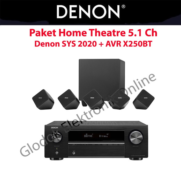 Terpopuler Paket Hemat Home Theater 5.1 Ch Denon Avr X250Bt Sys2020 / Avrx250Bt