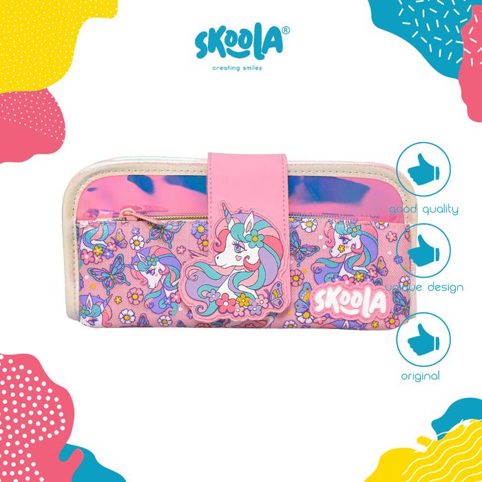 

Ready Skoola Tempat Pensil Lipat 3 Pencil Case Threefold Stationery Anak Perempuan Lucu Unicorn Cat
