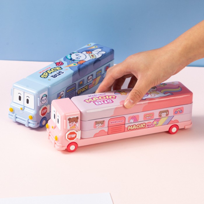 

Ready Tempat Pensil Anak Laki Laki Kereta Kotak Pensil Mobil Bus Lucu Murah
