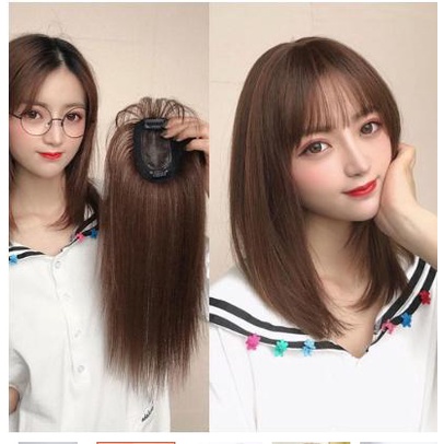 HOT SALE Clip-On Hair Topper Wig Human Hair Clip Rambut Palsu Wanita