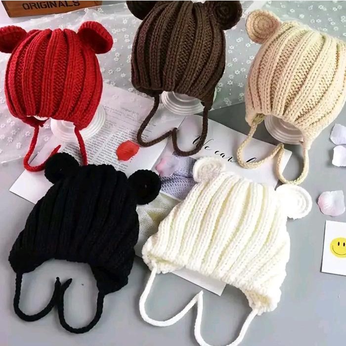 Miniqe- Topi Kupluk Bayi Rajut JERYY Baby Boy Girl Rajut Lucu