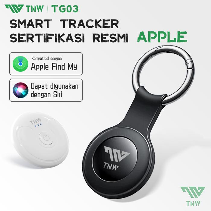 Tnw Tg03 Smart Tag Air Tag Mini Wireless Tracker Anti-Hilang Pelacak Lokasi Gps Waterproof Key