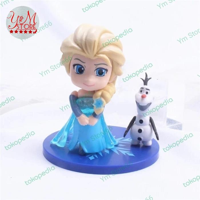 Mntb" Cake Topper Hiasan Kue Ulang Tahun Frozen Elsa Dan Olaf / Topper Kue
