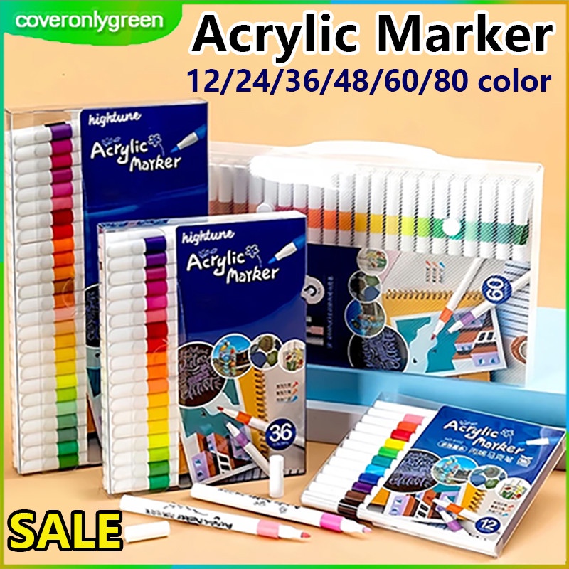 

COD36/48/60 Colors Pen Akrilik Marker Warna Cepat Kering Tahan Air / Spidol Acrylic Painter /