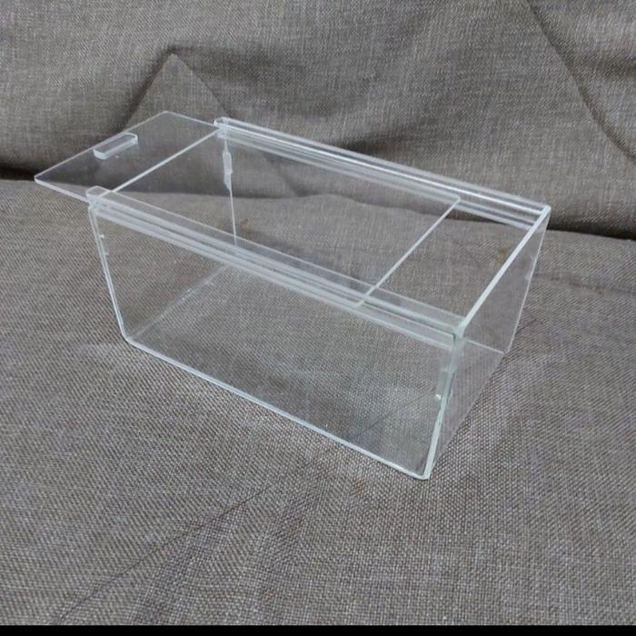 

TERJAMIN Kotak Akrilik Acrylic Sliding tempat Masker 21x10x10