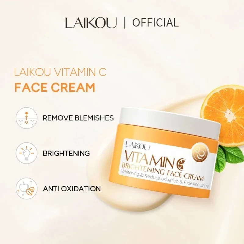IMPORT LAIKOU VITAMIN C NOURISHING FACE CREAM MAKEUP FOR WOMEN MOISTURIZER BRIGHTENING REPAIR VC
