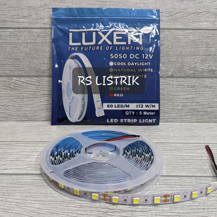 LAMPU LED STRIP 5050 DC 12V LUXEN / LED STRIP LUXEN 5050 5 Meter 5M