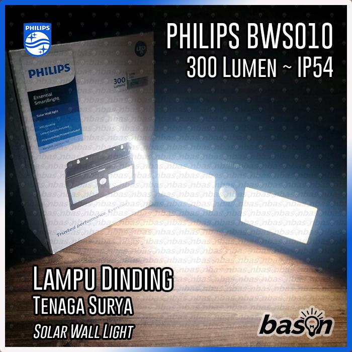 PHILIPS BWS010 LED300 Solar Wall Light Lampu Tenaga Surya Sensor Gerak