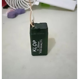 Batrai Petak 500 mAh Baterai Aki Battery Kipas Portable Baterai Raket Nyamuk Aki 4V Rechargeable