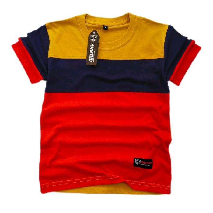 Boybi- kaos kombinasi 3 warna/ kaos distro anak