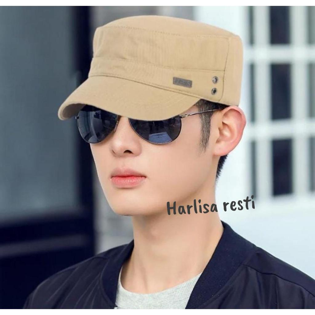 Topi polos lidah pendek komando pria sport super keren buat aktifitas sehari-hari Dw05
