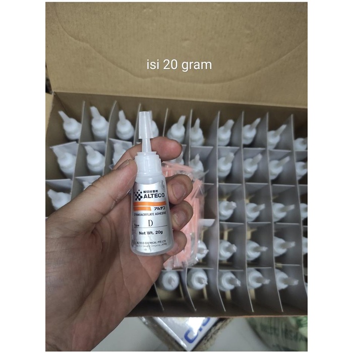 

cusss order] lem super glue alteco botol 20 gram satuan jepang type D