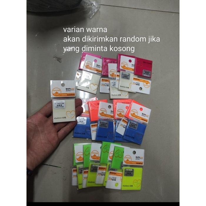 

siap kirim] sticky notes pvc plastik 4.5 cm atau 7.5 cm isi 20 lembar plastik