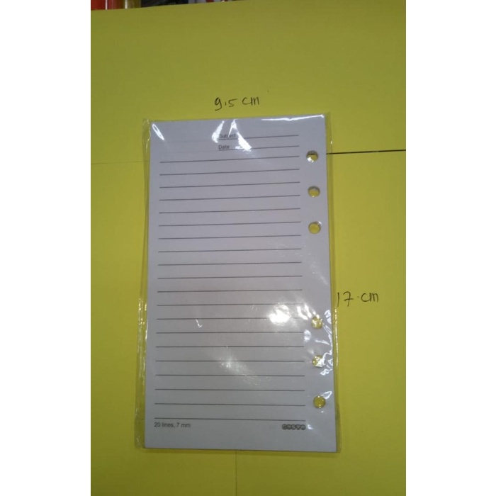 

>>>>>] isi buku agenda 6 lubang sedang 50 lembar 9.5 x 17 cm