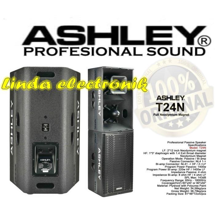 Speaker Pasif Ashley T24N 12'' 1Bh Ashley T24N Original - Asli