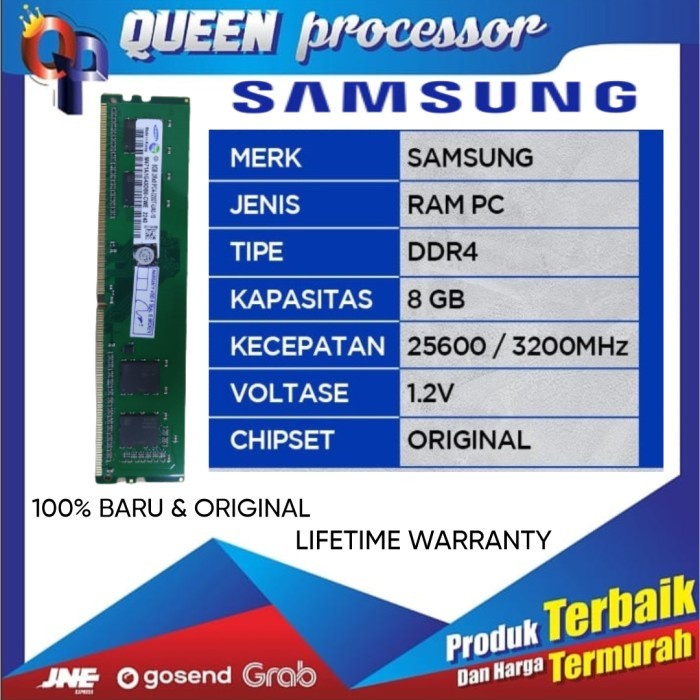 [Expert] RAM 8GB DDR4 3200Mhz LONGDIMM SAMSUNG MEMORI MEMORY