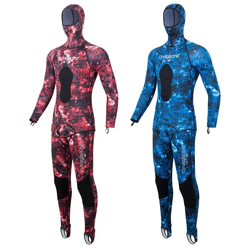 0.5MM Neoprene Two Pieces Camo Scuba Diving Suit Spearfishing Surfing Kayaking Snorkeling WetSuit