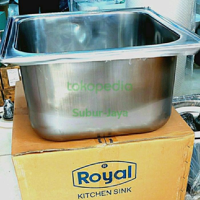 Promo Bak Cuci Piring / Sink 1 Lubang Royal Sb 300 ,Lubang Dalam 28 Cm