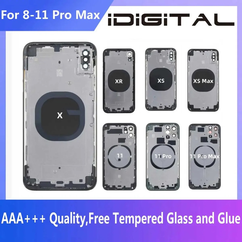 1 Piece Replacement Back Cover Middle Chassis Frame Housing Case For Iphone 8 8 Plus X Xr Xs 11 12