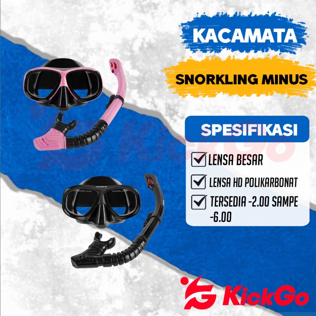 Kacamata Snorkling Minus Remaja Dewasa Scuba Diving Minus -150 sampai -600 Myopia Peralatan Selam
