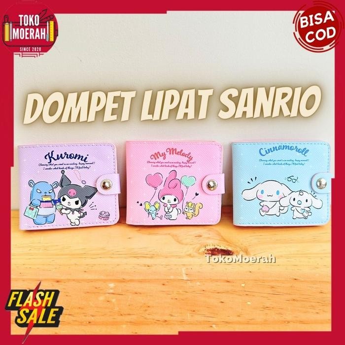 Terlaris DOMPET LIPAT SANRIO DOMPET ANAK SANRIO MELODY KUROMI CINNAMOROLL LUCU UNIK DOMPET LIPAT