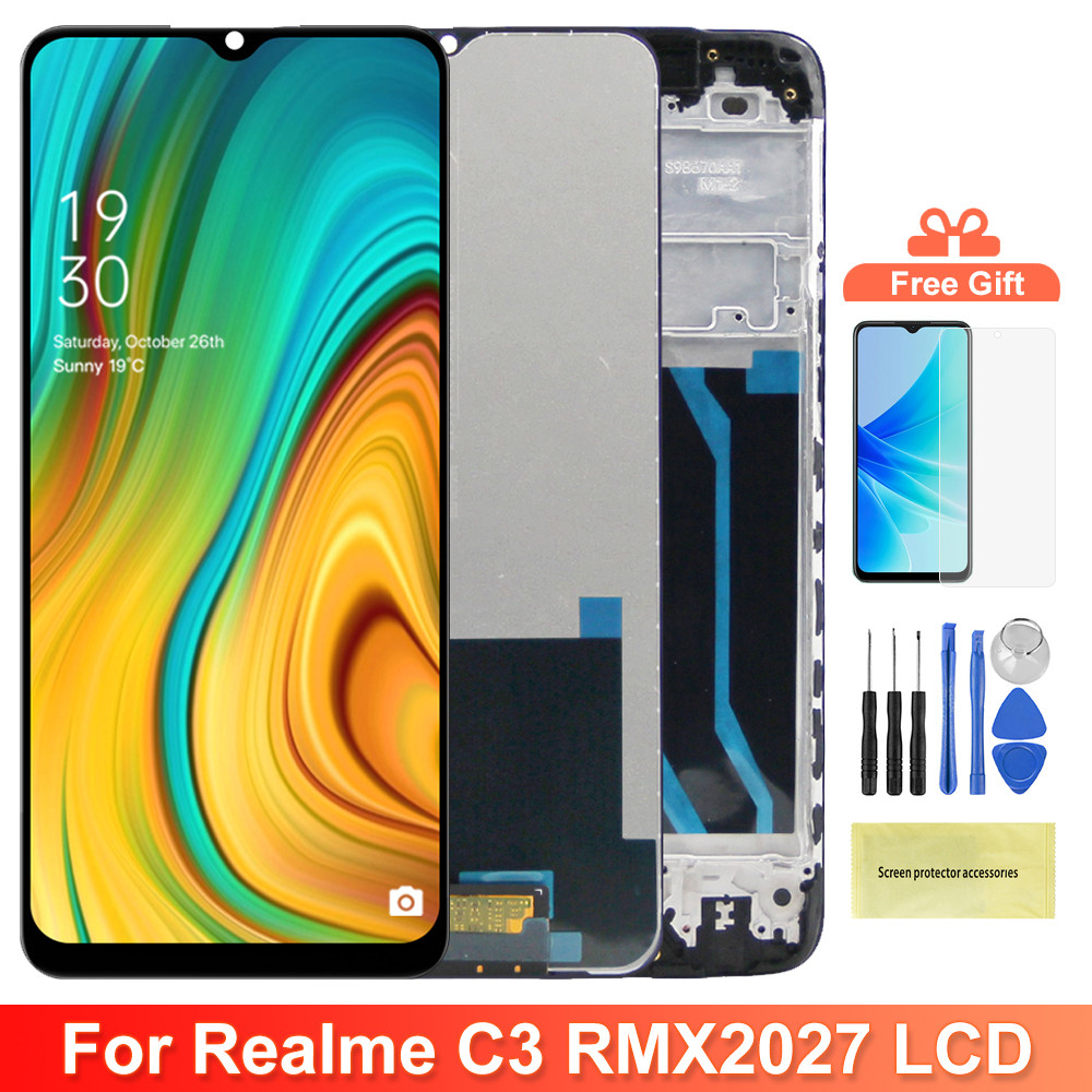 6.5" Realme C3 Screen Replacement, For Oppo Realme C3 Rmx2027 Rmx2020 Rmx2021 Lcd Display Digital