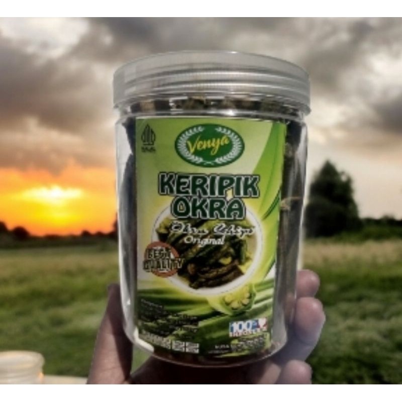 kripik Okra 800 ml sayur kering vegetarian chips