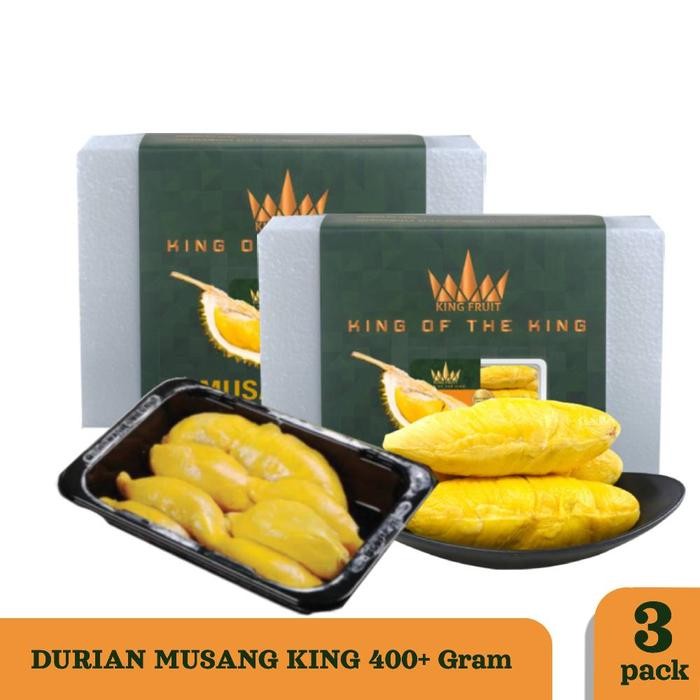 

BisaInstan- 3 Pack King Fruit Durian Musang King Duren Kupas Premium 400++ gram