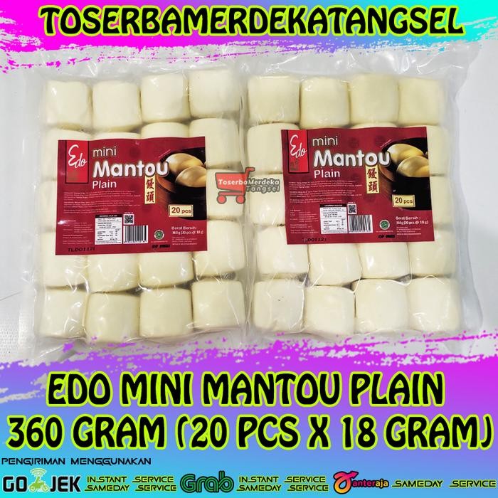 

BisaInstan- Edo mini mantou plain 360 gr / mantau edo mini plain isi 20 pcs Halal