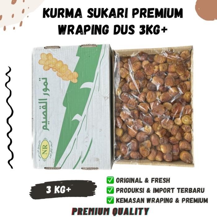 

BisaInstan- KURMA SUKARI PREMIUM DUS 3kg Sukari AL Qassim Kurma Raja Sukari Ruthob