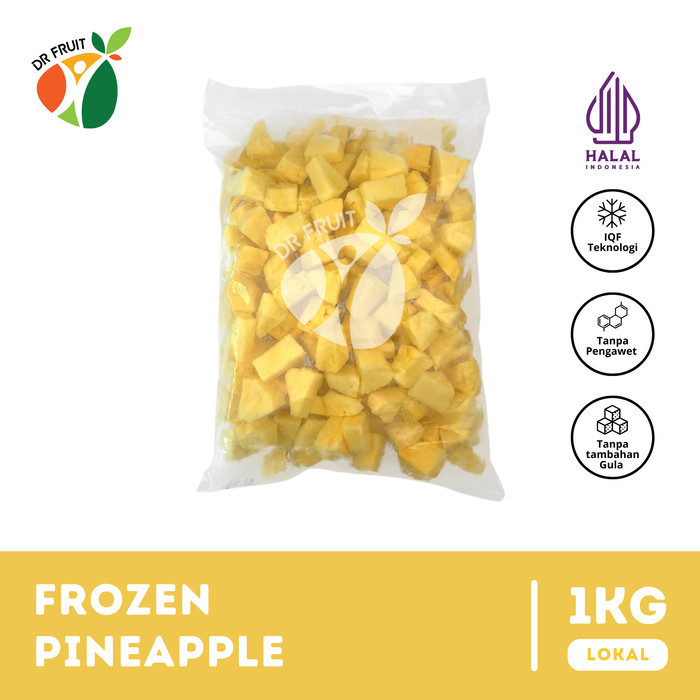 

BisaInstan- Buah Nanas Beku Frozen Pineapple (IQF) 1 KG