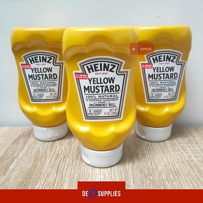 

BisaInstan- Heinz Yellow Mustard 396gr - Saus Mustard Classic Squeeze 14oz USA