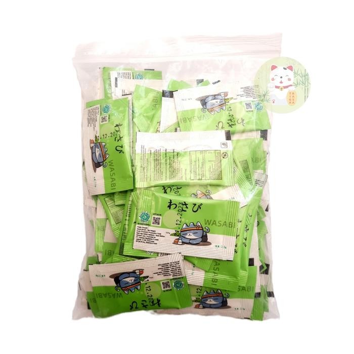 

Kirim,HariYgSama- Wasabi Sachet HALAL 100pcs Wasabi Paste Neri Wasabi Mini Wasabi 2,5g