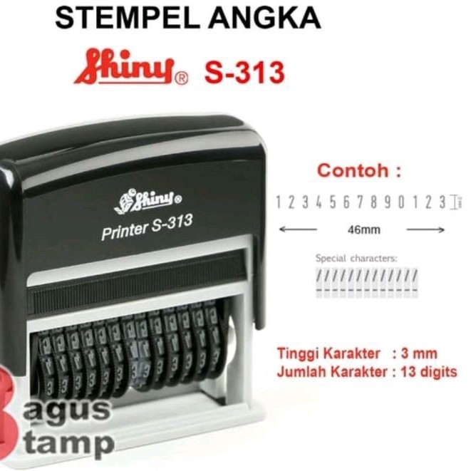 

pel Angka 13 Dit Number Tinggi 3mm Shiny S313 S-313 S 313