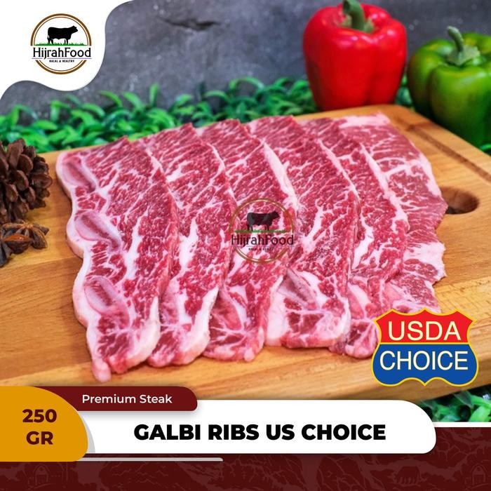 

Kirim,HariYgSama- Hijrahfood USDA Beef Galbi / Kalbi Short Ribs Bone-In / Korean BBQ