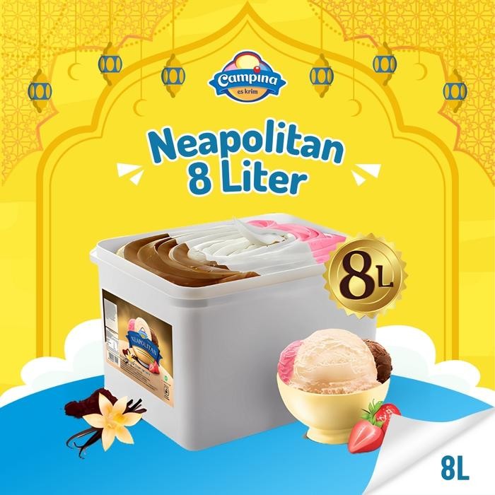 

Kirim,HariYgSama- Campina 8 Liter Neapolitan - Es Krim