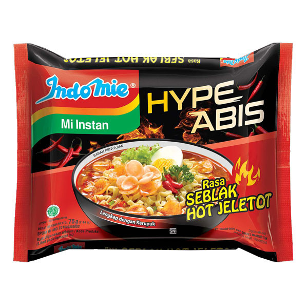 

INDOMIE MI INSTANT RASA SEBLAK HOT JELETOT 75G