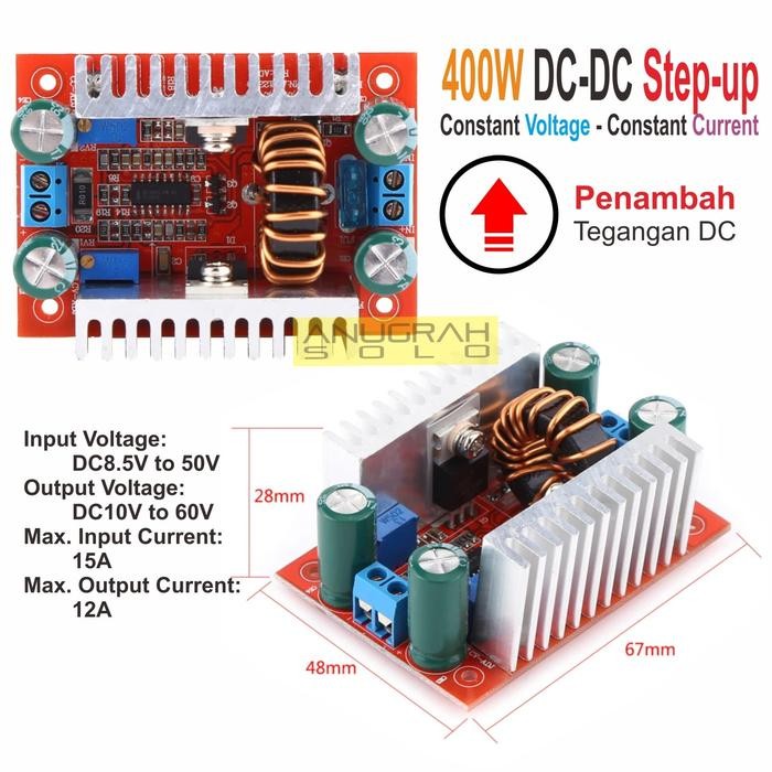 DC-DC STEP UP BOOST MODULE 400W DC CONSTANT CURRENT CONSTANT VOLTAGE