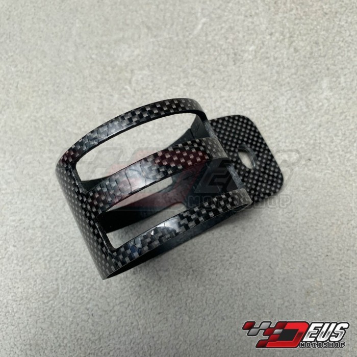 [Expert] Klem Knalpot 2 tak Carbon Fiber / Bracket Dudukan Silencer 2T 2tak