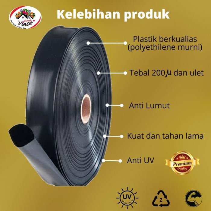 

Selang Drip Irasi tetes tebal 200 mikron panjang 200meter penyiraman Air untuk Tanaman sayur dan