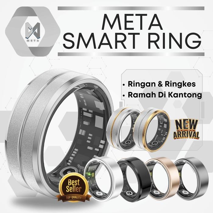 Meta Smart Ring Health Sleep Monitor Gps Tracking Bluetooth Rekam Jantung Oxygen Menjaga Kesehatan