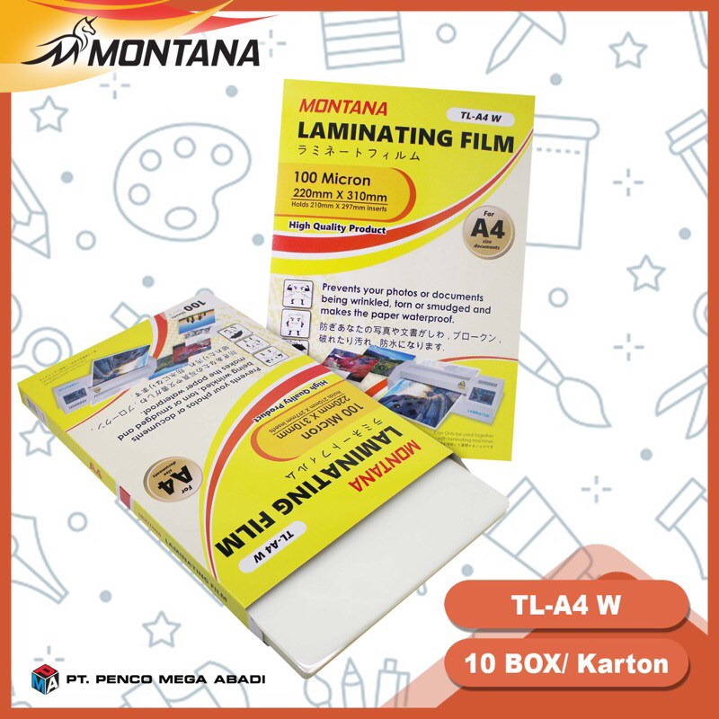 

1pack Montana plastik Laminating A4