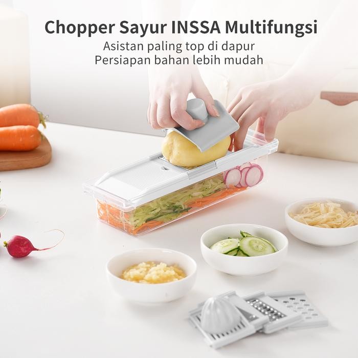 

SUPER DOUBLE SUBSIDIINSSA Parutan Multifungsi Mengiris Sayur 5 Mata Pisau Dengan dah *