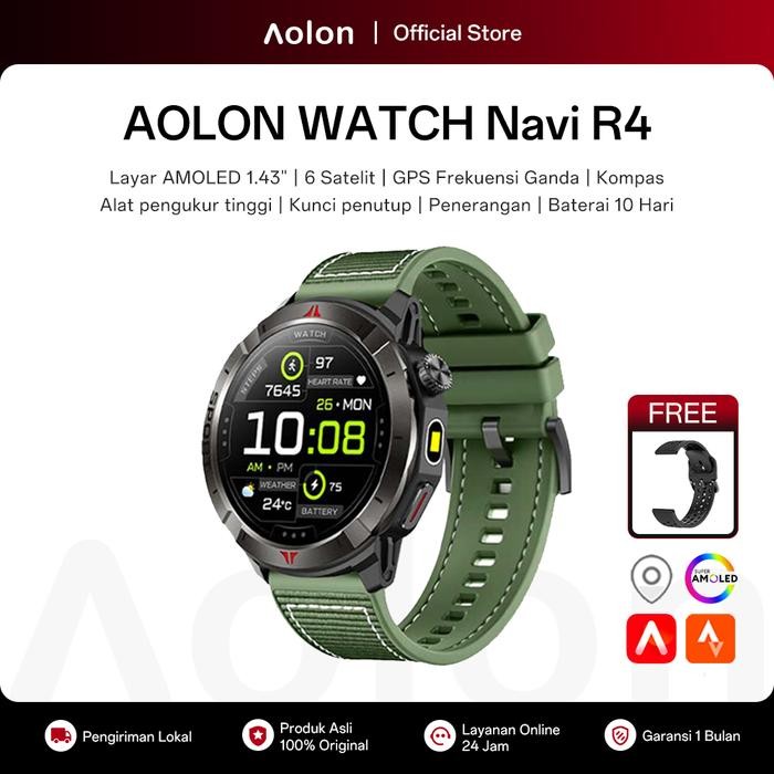 GPS/AmoledAolon Navi R4 smart watch baru GPS ganda posisi bintang 6 melacak peta kompas ketinggian