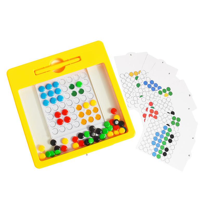 

Diy Kid Magnetic Drawing Board Toy Colorful Magnet Beads Fine Motor Training Jigsaw Game Earlying