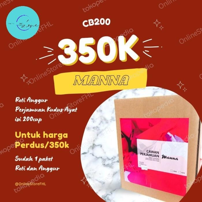 

Hosti Anggur Perjamuan Kudus Ayat - Merk Manna isi 200cup
