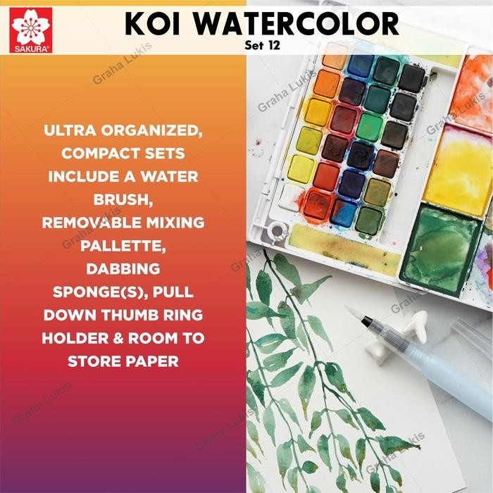 

ready stok sakura koi water color 12 original