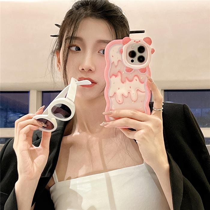 Juara_Tecno Bunny Glitter Ice Cream Compatible Case For Xiaomi Redmi A1 A2 9 9Prime 9C 10A 12C 10C